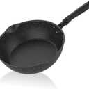 Sunhouse  11 Inch / 28 cm Non-Stick Deep Frying Pan with Double Pour Spouts, 5-Layer Whitford Non-Stick Coating, PFOA-FREE, Stay-Cool Handle, Induction Compatible with All Cooktops (Black)