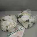 NUPTIO Flower Balls Flowers for Centerpieces: 2 Pcs 9.4 inch Diam White Artificial Rose Fake Flower Ball Arrangement Bouquet Wedding Centerpieces for Tables Wedding Centerpiece Decorations