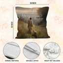 3 x He is Risen Easter Throw Pillow Covers - Christian Religious Easter Lamb Decor, Esus and the Lost Lamb Religious Pillow Covers for Home Bedroom Couch