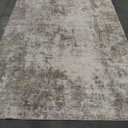 Area Rugs 7x9 Living Room: Washable Large Abstract Modern Neutral Rugs Soft Non Slip Stain Resistant Low Pile Carpet for Bedroom Dining Nursery Home Office Room Home Decor - Brown Grey