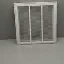 18"W x 18"H [Duct Opening Size] Steel Return Air Filter Grille - Removable Face/Door for 1 inch Filters -HVAC Vent Cover Grill - White [Outer Dimensions: 20 5/8"W X 20 5/8"H]