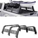 VEVOR Overland Truck Bed Rack, 54.3-68.3 in Width, Adjustable Overland Bed Cargo Rack with Sidebar and 900 lbs Static Load Capacity, Heavy Duty Steel, Compatible with Full Size and Mid-Size Trucks