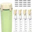 4 in 1 Travel Dispenser, 4 Pack 30ML Travel Bottles for Toiletries, Leak Proof Travel Size Containers, Portable for Shampoo Lotion Conditioner Cream (Green)
