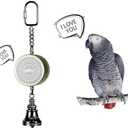 Colorday Bird Toys Parrot Talking Coach & Interactive Voice Bell for Parakeet, African Grey, Amazon Parrots, Quaker, Cockatiel, Conure (Green)