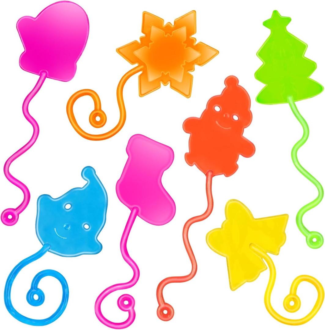DODOLOL 30 Pack Sticky Hands Christmas Party Favors for Kids,Stocking Stuffers,Goodie Bag Fillers Classroom Prizes,Pinata Fillers Sticky Hands Party Favors Christmas Pinata Slappy Stretchy Toys Gift