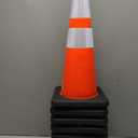RoadHero 8 Pack 28 Inch 5.5 Lb Traffic Cones with Heavy Black Base, Orange Safety Cone with Reflective Collar for Parking Lot, Construction Work, Road Safety