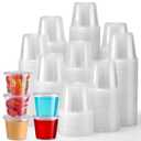 Portion Cups With Lids, 240 Sets - 5.5 oz Airtight, Stackable Souffle Cups, Salad Dressing & Sauce Containers for Lunch, Party, Trips