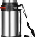 Large Thermosflask- 101oz Stainless Steel Insulated Bottle for Travel with BPA Free Cup - 3L Oversized Vacuum Insulated Thermoses with Handle and Strap for Hot & Cold Drinks