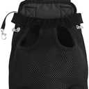 Pet Carrier Backpack - Adjustable Pet Front Cat Dog Carrier Backpack Travel Bag,Legs Out,Easy-Fit for Traveling Hiking Camping for Small Medium Dogs (Black, Large)