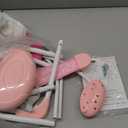 Portable Baby Swing, Pink Electric Infant Swing with 5 Speed Levels, 6 Songs & Timer  Battery-Powered Only (No Batteries Included) Pink and White