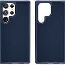 ITSKINS Ballistic R // Nylon Protective Phone Case for Samsung Galaxy S23 Ultra, Lightweight, Non-Slip Heavy Duty Shockproof Cover Military Phone Case - Dark Blue