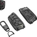 Heavy Metal Key Fob Cover Case Protector for Corvette C8, Keychain, Accessories for 2020 2021 2022 2023 2024 2025 Corvette C8 (7 Buttons)