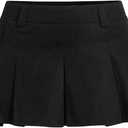 SweatyRocks Women's Low Waist Pleated Mini Skirt A Line Ruffled Skater Skirts L 