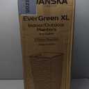 Worth Garden 22" Tall Planters Set of 2 - Plastic White Square Plant Pots - Modern Big Tapered Matte Wavy Tree Flower Pot for Indoor Outdoor Porch Deck