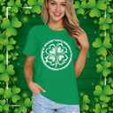 St Patricks Day Shirt Women Saint Patricks Day Shirts Irish Shamrock Tee Top (Large, Green1)