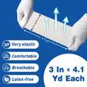 AZEN 50 Pack Gauze Rolls Bandages, 3 in x 4.1 Yards, Premium Medical Supplies & First Aid Supplies, Bandage Wrap Vet Wrap