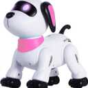 yiman Remote Control Robot Dog Toy  Programmable Smart Robot Dog for Kids 3+, Interactive Dancing & Sound, RC Stunt Toys with LED Eyes, Electronic Pet Toy for Boys & Girls Gifts (Pink)