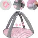 deAO Baby Doll Stroller Crib Bed Nursery Role Play Set Baby Doll with Accessories and Play Mat,Travel Cot,Bouncer,Foldable Stroller and Travel Bag Gifts for Toddlers Girls Boys