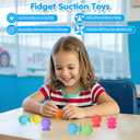 Sensory Fidget Toys Toddlers Adults: 8 Pack Basket Stocking Fillers Textured Suction Cup Bath Toys for Kid Autism ADHD Toy for Classroom Prizes Calm Down Corner Supplies Travel Toys