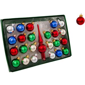 Kurt Adler Glass Multicolored Ball Set