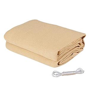 Sun Shade Sails Canopy, 95% UV Block Net Awning Cover for Outdoor Patio Lawn Garden Yard Heat Insulation Shading Net Sun Shelters ALGFree (Color: Beige)