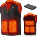 Hotrego Heated Vest For Men With Battery Pack Included, Smart Controller With Light Out Design, Electric Mens Heated Jacket, Size: S