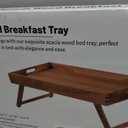 Solidith Acacia Wooden Breakfast Tray, Bed Tray with Folding Legs
