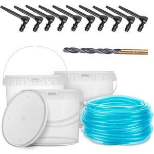 Maple Syrup Tapping Kit Starter Set with 5 Clear Buckets, 32ft Tubing, Taps & Drill Bit  Easy DIY Sap Collection for Maple Trees, Family & Kids
