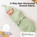 KeaBabies 3-Pack Organic Swaddles for Newborns Girls, Boys with Hats - Soft Cotton Baby Sleep Sacks 0-3 Months, Breathable Baby Hats and Swaddles 0-3 Months, Newborn Essentials Must Haves (Fleur)