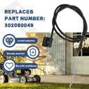 302080049 Engine Control Cable Compatible with Power-Smart Lawn Mower Replacement Parts 8602 8618 8621 V8618P B8721P DB8602C