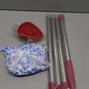 Spin Mop Head, Base, Handle Replacement for O-ceda EasyWring RinseClean Microfiber Spin Mops, 2 Microfiber Mop Refills, 1 Triangle Head Cover and 30-58in Handle (Blue (2-Tank System))