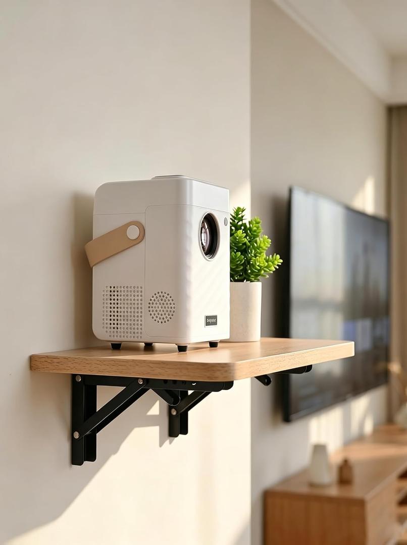 15.7" Floating Wall Shelf, Heavy-Duty Foldable with Bracket, 9.5 inches x 15.7 inches x 4.5 inches