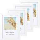 5x7 Picture Frame White Set of 4, Display Pictures 5x7 without Mat, Photo Frame with HD Plexiglass for Tabletop or Wall Display
