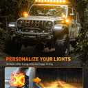 NOVSIGHT 4 Inch LED Pods - X Series Off Road Driving Light with Yellow DRL, Super Bright Pod Lights Drive Beam with Amber Cover, Off-road Fog Lights for Trucks Jeep Ford UTV ATV, Pair