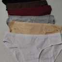 Womens Underwear Cotton Hipster Panties Breathable Sexy Cheeky Stretch Soft Ladies Bikini Underwear 6 Pack S-XXL (Black/Skin Tone/Dark Red/White/Mocha/Gray)