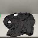 SxClub Black Jumpsuits for Women Dressy Sexy Elegant Long Sleeve Long Straight Pants Rompers Busineess with Pockets Button (Large)