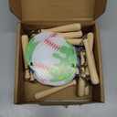 18 Set Ice Cream Drip Baseball Keychain with Mini Wooden Bat, DIY Acrylic Baseball Keychain Blanks Kit for Baseball Dripping Theme Party Team Gifts Travel Bag Luggage Suitcase(Baseball, Multi-color)