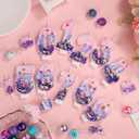 Mermaid Number Candles, 6pcs Mermaid Cake Topper Shell Sequins Numeral Candle Pink Purple Table Centerpieces for Birthday Cake Themed Party Anniversary Wedding Decoration(Number 7)