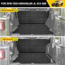 Cargo Mats for 2018-2025 Jeep Wrangler JL Unlimited 4X4 Trunk Mat with Backrest Liner, All Weather TPE Protector Rear Back Seat Mats for 18-25 Wrangler JL 4X4 4 Door Accessories