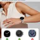 Minyee Celtic Knot Leather Band Compatible with Samsung Galaxy Watch 8 40mm 44mm/ 8 Classic 46mm Band Women, No Gap One-Click Slim Thin Dressy Premium Soft Leather Pretty Designer Adjustable Strap