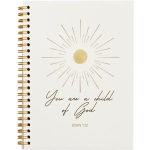 OXW Spiral Bible Journal Notebook, Christian Scripture Prayer Journal Gifts for Women Men Church Notes, Bible Study Supplies Notebook for Note Taking, You Are A Child of God, Hardcover Lined Notebook 5.5 x 8.3