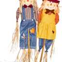 5" Scarecrow On Pole, Set of 2