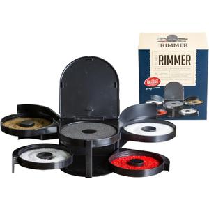 Tablecraft Glass Rimming Station with 5-Swing Out Trays (H5633), 2.3, Black