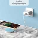 Magnetic Wireless Charger for Apple iPhone 17/16/15/14/13/12/11/AirPods, 2-Pack Fast Charging Long Cable 10ft Magnet Pad & 2-Pack Type-c Charger Block, White