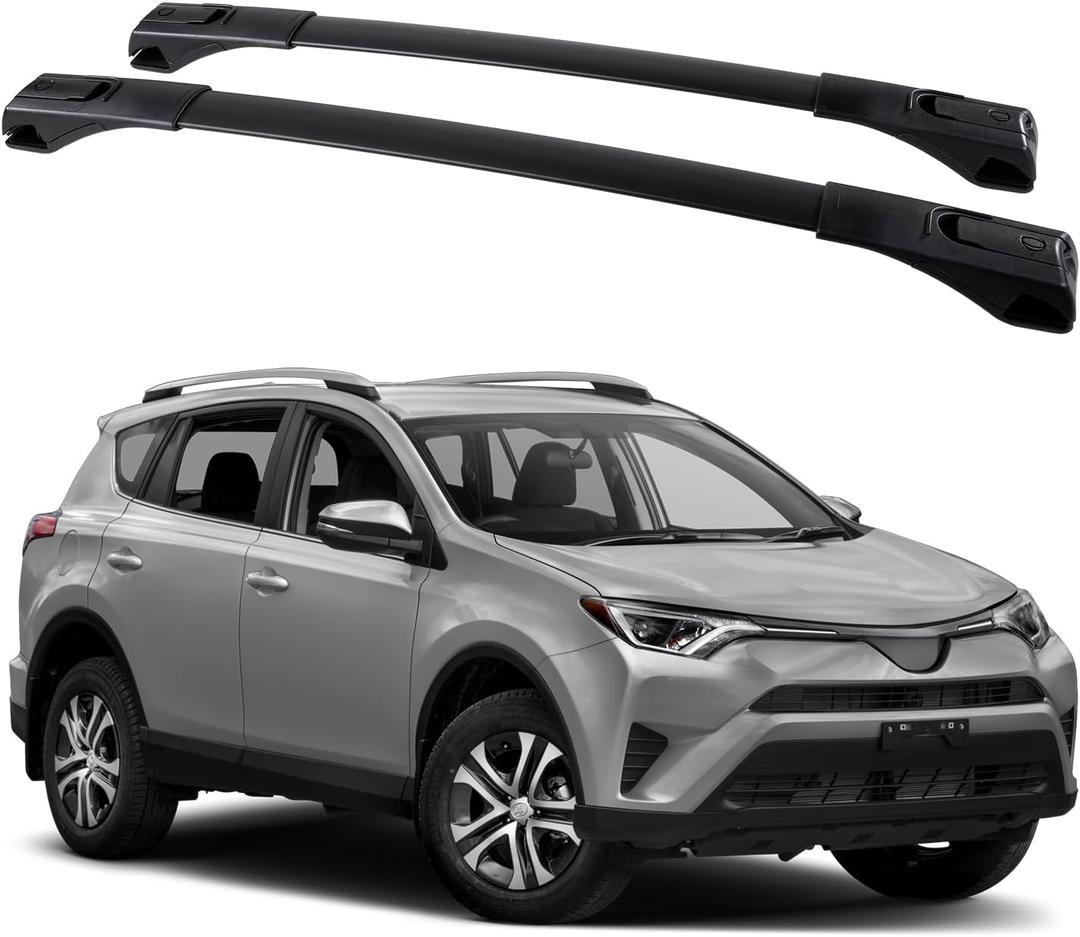 165lbs Roof Rack Cross Bars Compatible with Toyota RAV4 2013 2014 2015 2016 2017 2018, Aluminum Crossbars Rooftop Cargo Bars Kayak Bike Luggage Snowboard Carrier