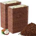 Halatool 10-Pack Coco Coir Bricks, Organic Coconut Coir Soil for Plants, Gradening, Seed Starter, Potting Mix, Reptile Substrate, 72 Quart Expanding Soil (EXP 12/19/36)