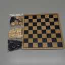 Regal Games - Reversible Wooden Board for Chess, Checkers & Tic-Tac-Toe - 24 Interlocking Wooden Checkers and 32 Standard Chess Pieces - for Age 8 to Adult for Family Fun