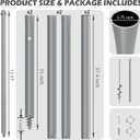 2 Pack Shade Sail Poles, 12Ft Sun Shade Poles with Spiral Drill Bit -Gray