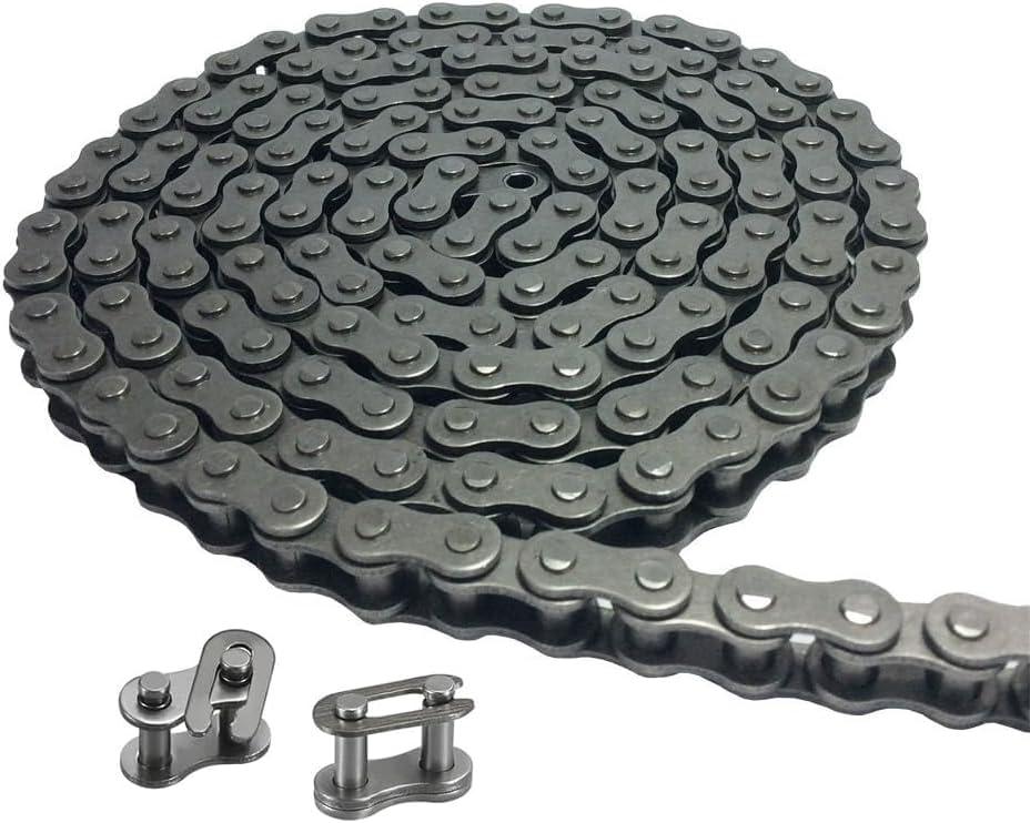 AZSSMUK #35 Roller Chain -10 Feet 40Mn Carbon Steel Material with 2 Connecting Link for Home and Industrial Machinery - 320 Links (35-10FT)