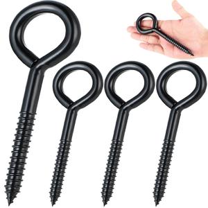 DELSWIN Eye Hooks Screw Eye Bolt - 800Lbs, 6 Inch Heavy Duty Eye Hooks, Rustproof Self Tapping Eye Bolts Eyelet Screw for Indoor & Outdoor, Hammock, Swing, Securing Cables Wire (4 Pack) DELSWIN Eye Hooks Screw Eye Bolt - 800Lbs, 6 Inch Heavy Duty Eye Hooks, Rustproof Self Tapping Eye Bolts Eyelet Screw for Indoor & Outdoor, Hammock, Swing, Securing Cables Wire (4 Pack)